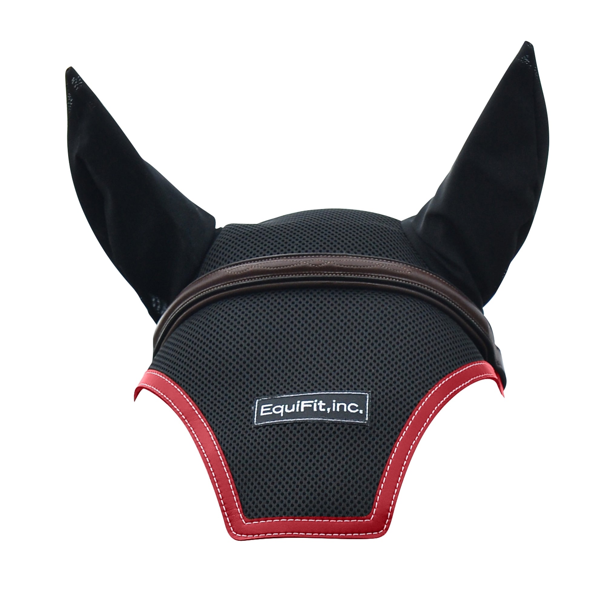 Equifit Logo Ear Bonnet Colored Trim Os Blk Nvy