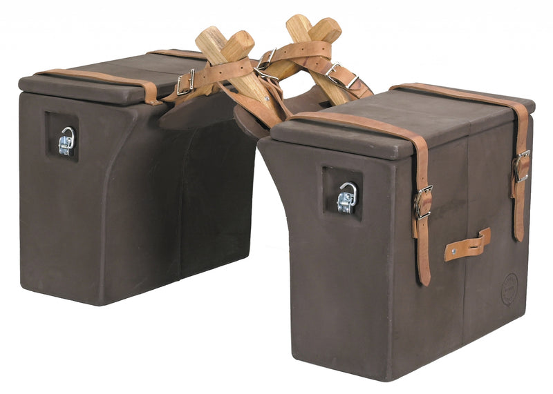 Colorado Saddlery Hard Side Panniers With Leather Straps