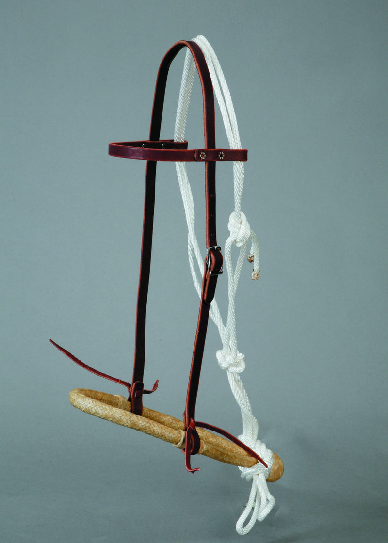 Colorado Saddlery Headstall With Sash Cord Fiador - No Bosal
