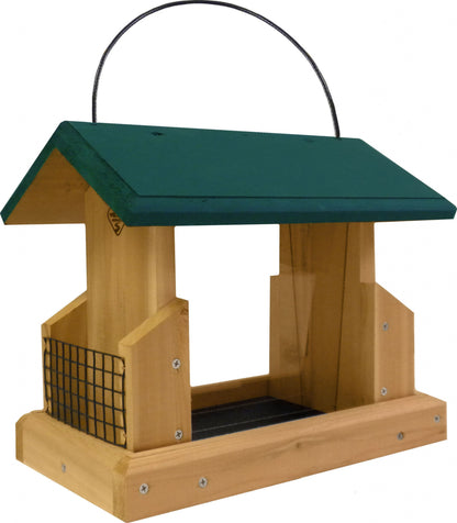 1000 West Deluxe Cedar Hopper Feeder Suet Holder