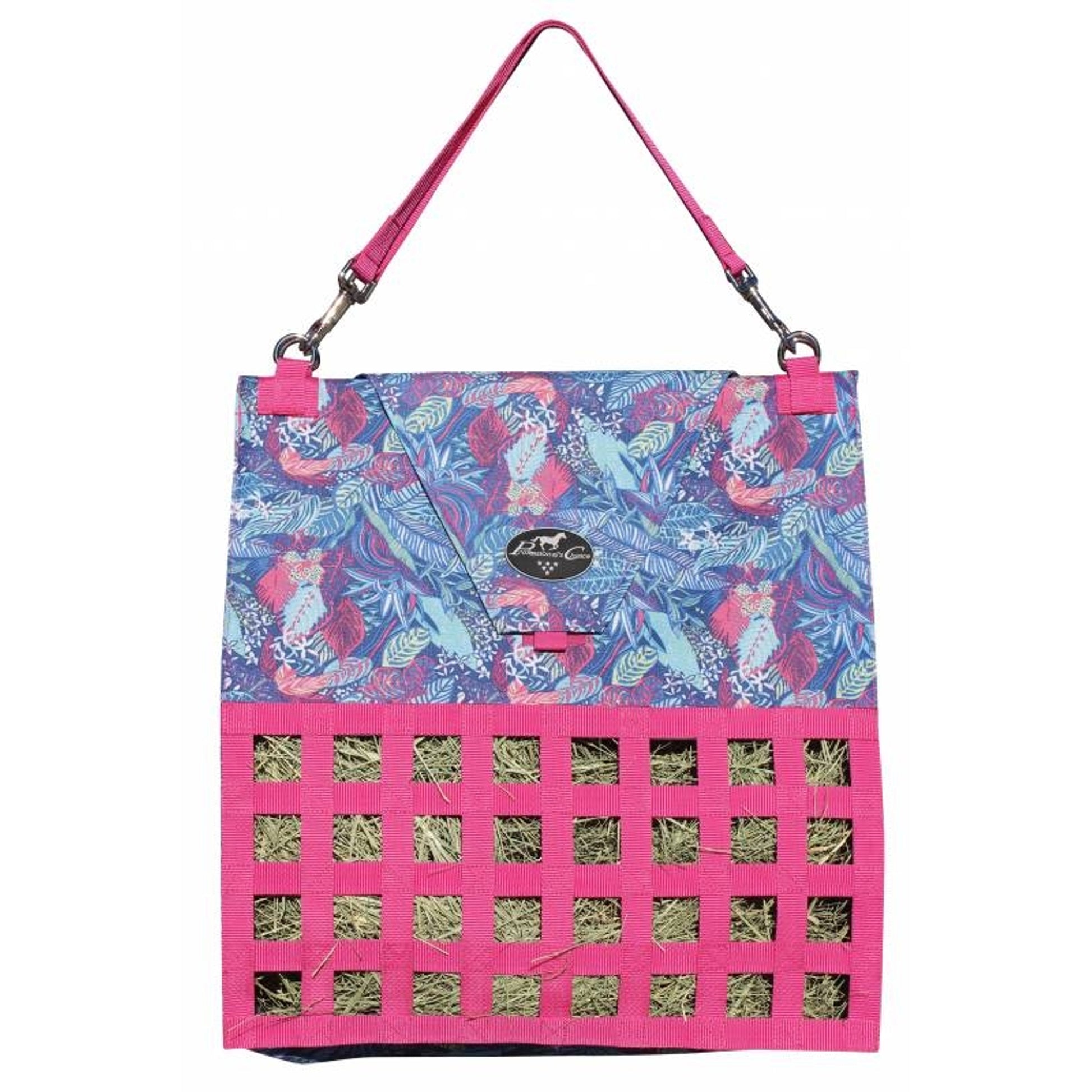 Professionals Choice Slow Feed Hay Bag - Colorblock Turquoise Royal