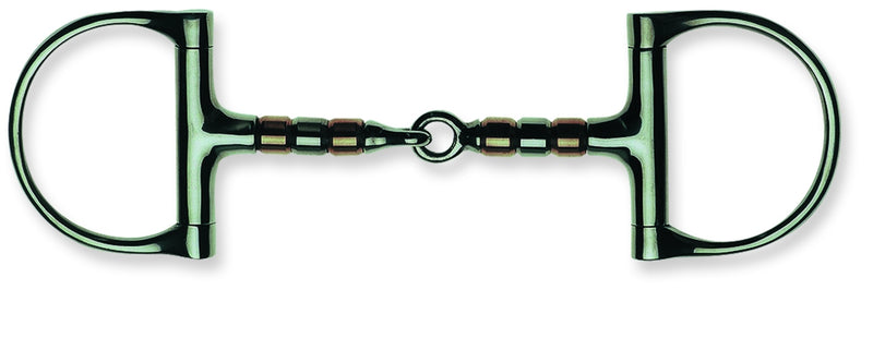 Metalab Joint 13mm Cop Roller D-Ring Snaffle 5.25