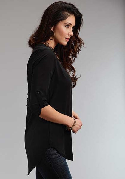 Stetson Ladies Fall II Poly Crepe V Neck Long Sleeve Blouse