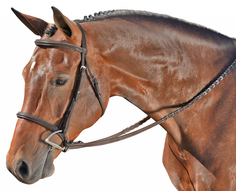 Flex Rider Plain Raised Snaffle Bridle