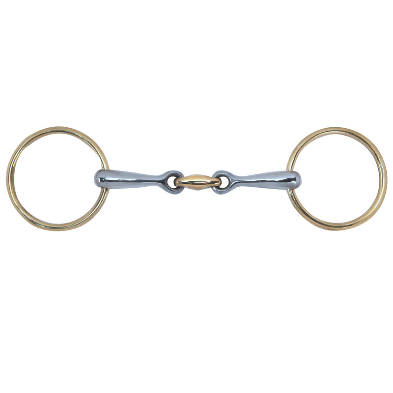 Toklat Brass Loose Ring 3-Piece Bean Snaffle Bit 5