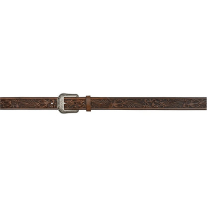 3D Men's 1 1/2" Floral Tool Western Fashion Belt - Medium Brown