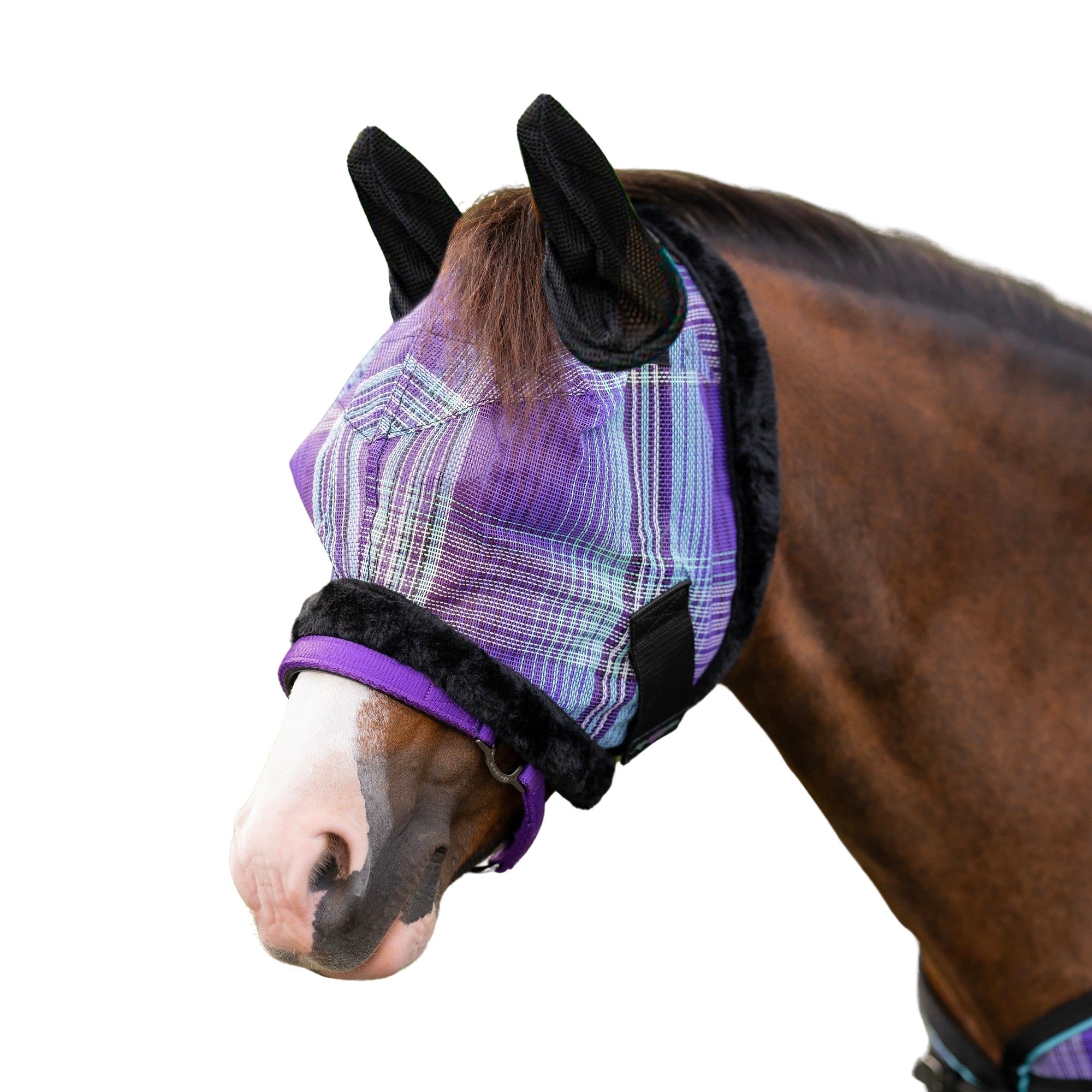 Kensington Pony Signature Fly Mask with Plush Fleece