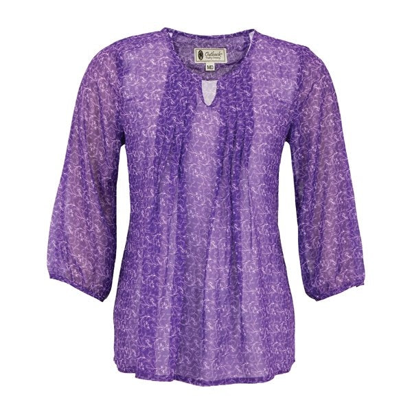 Outback Ladies Anna Blouse 1X Purple
