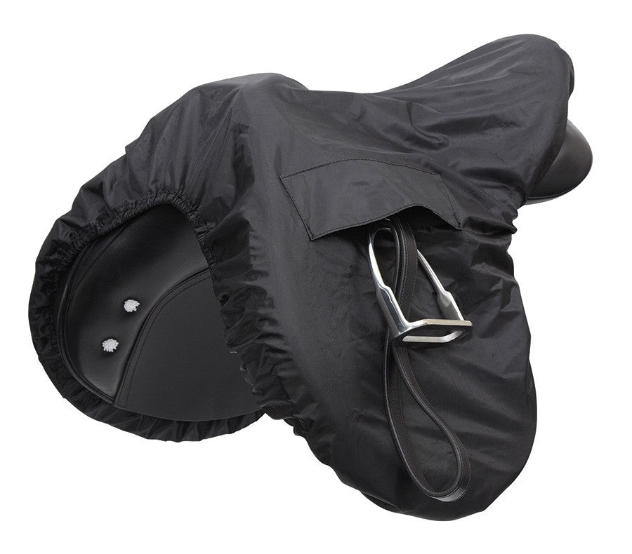 Shires Waterproof Ride-On Saddle Cover Black