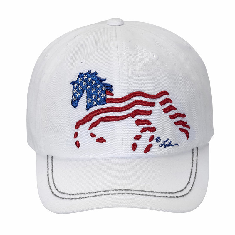 Lila 3D USA Flag Horse Cap