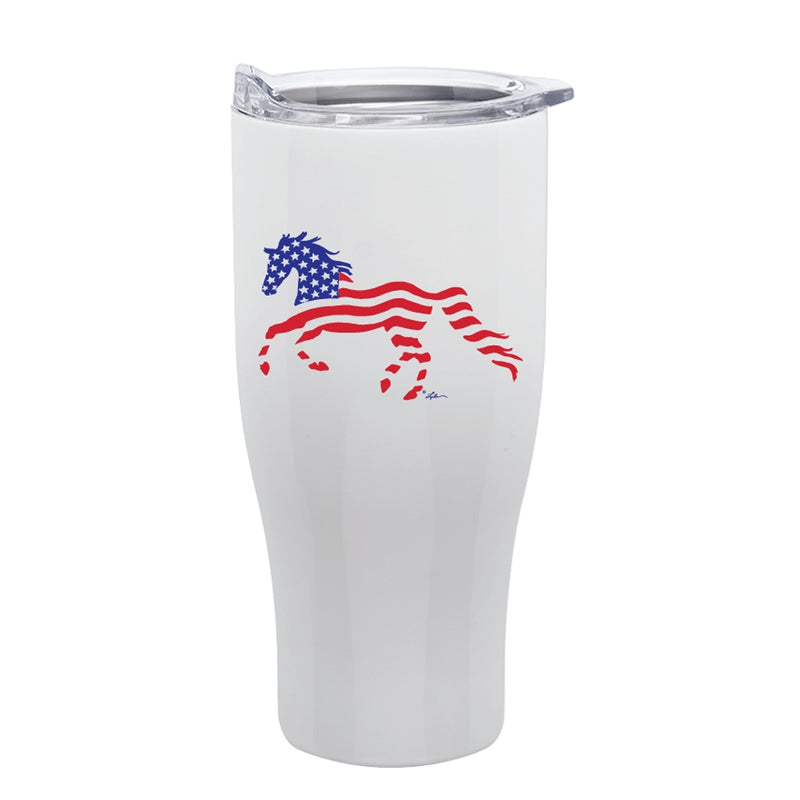 Lila USA Horse Stainless Steel Tumbler