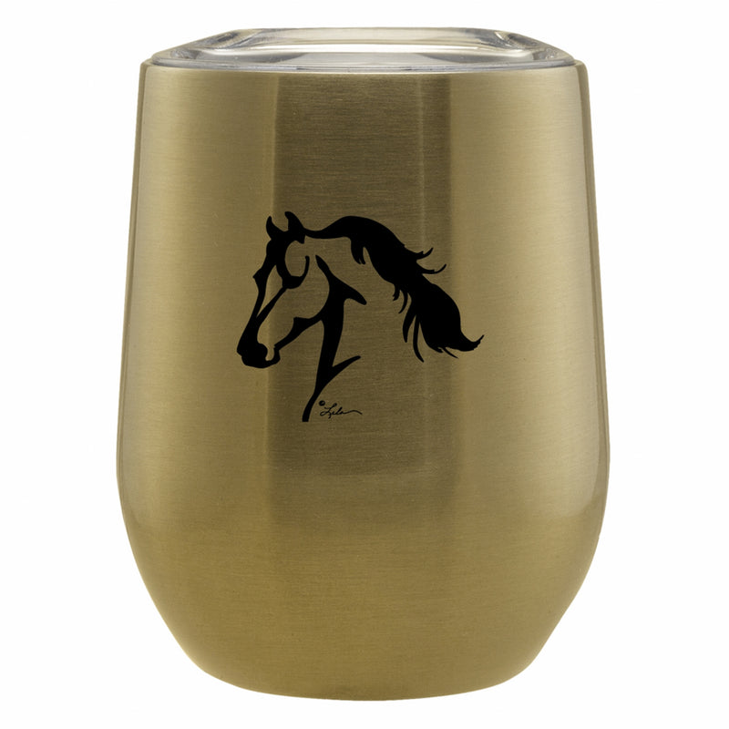 Lila Horse Head Stainless Steel Wine Tumbler