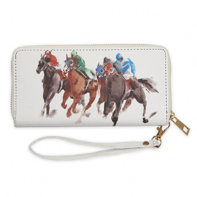 Race Horses Clutch Wallet