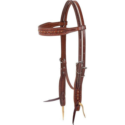 Browband Headstall - Barb Wire Design