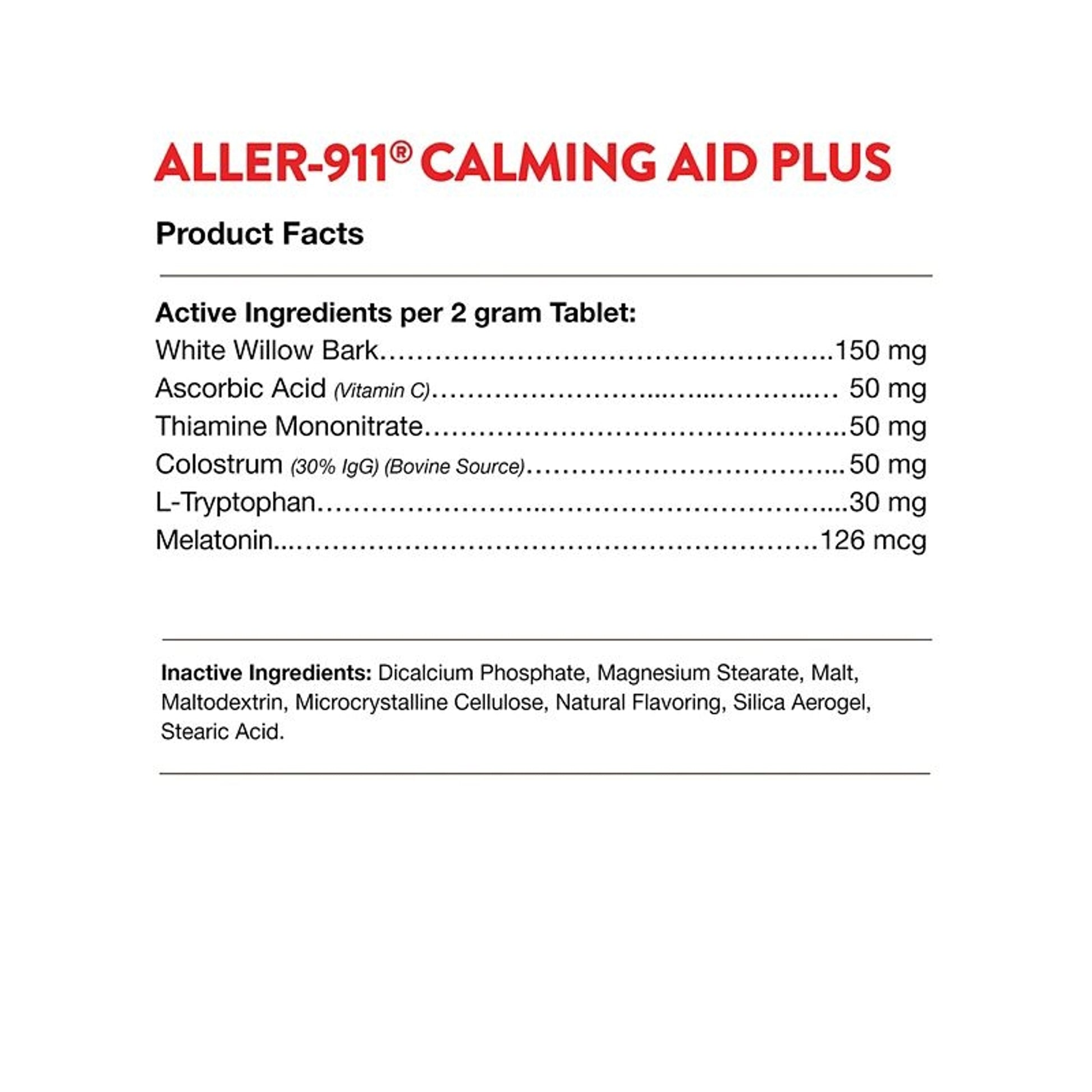 NaturVet Aller-911 Calming Plus Dog Chew Tablet