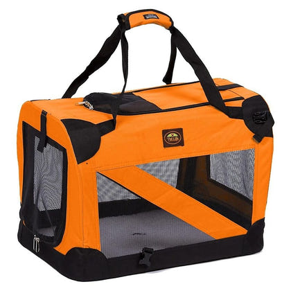 Pet Life Orange Vista View Collapsible Carrier