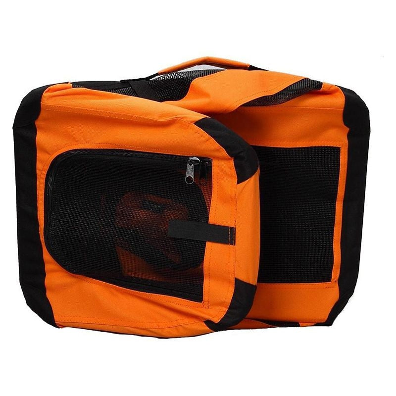 Pet Life Orange Vista View Collapsible Carrier