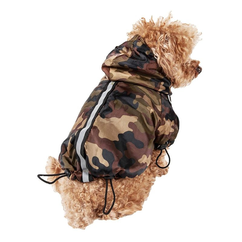 Pet Life Camouflage Reflecta Sport Rain Jacket