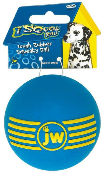 JW Pet iSqueak Rubber Squeaky Ball Dog Toy