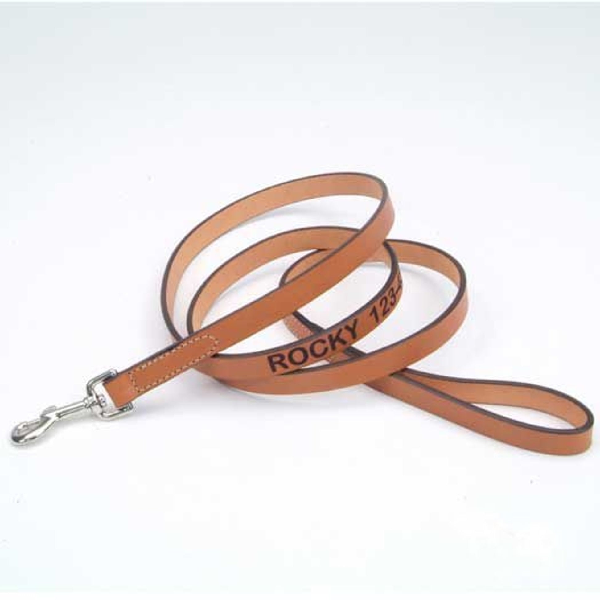 Personalized 6ft Leather Dog Lead
