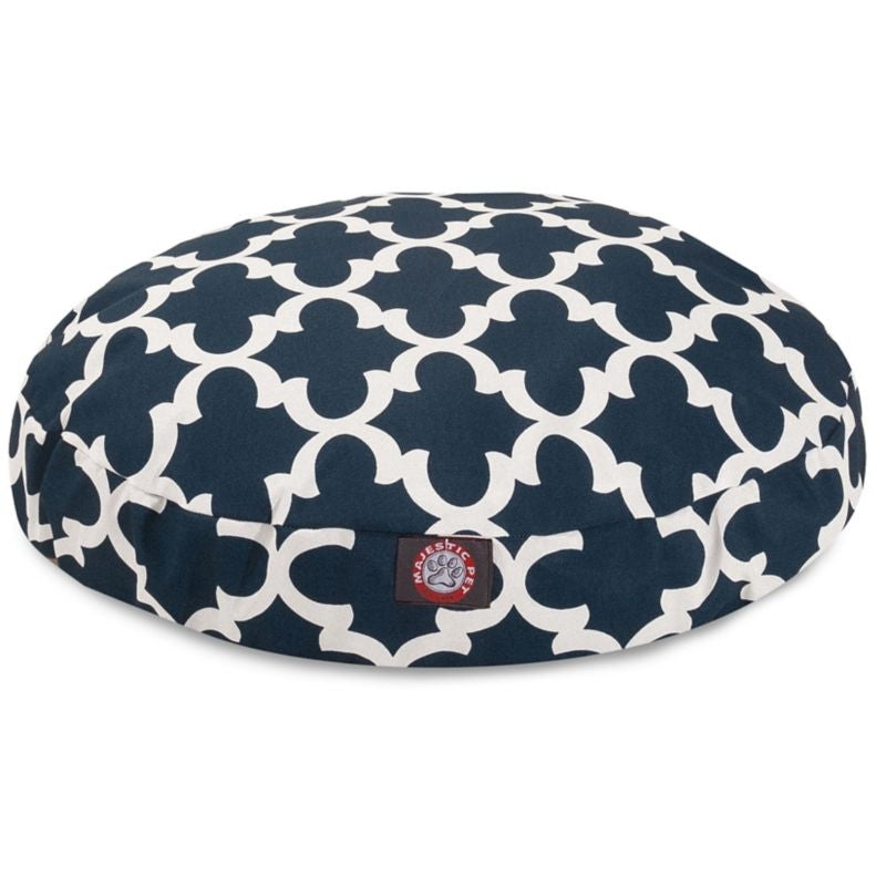 Majestic Pet Outdoor Navy Trellis Round Pet Bed