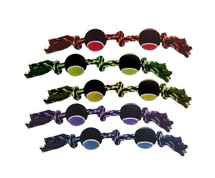 Nuts for Knots Rope with Tennis Ball Dog Toy