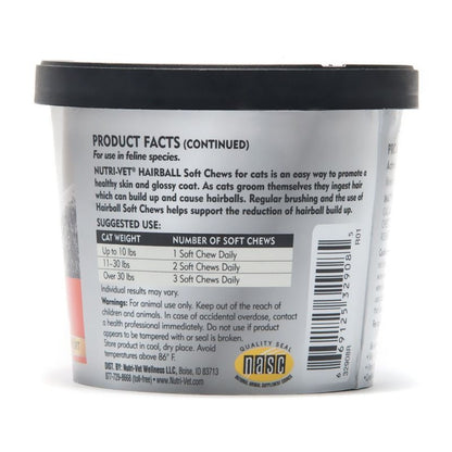 Nutri-Vet Hairball Formula Soft Chew Cat Treat