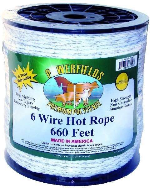 Powerfields Hot Rope 1/4in x 660ft White