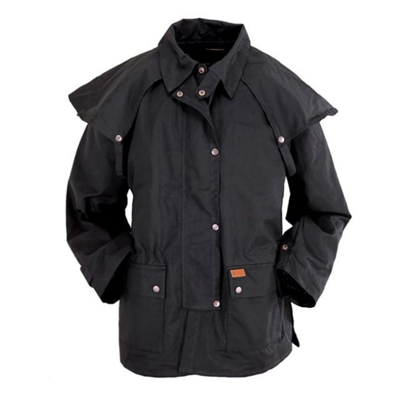 Outback Men Bush Ranger Short Oilskin Jacket 3X Bk