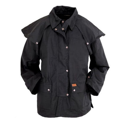 Outback Men Bush Ranger Short Oilskin Jacket 3X Bk