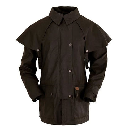 Outback Men Bush Ranger Short Oilskin Jacket 3X Bk