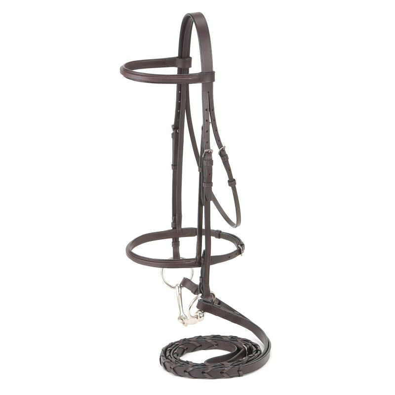 Silver Fox Square Raised Snaffle Bridle