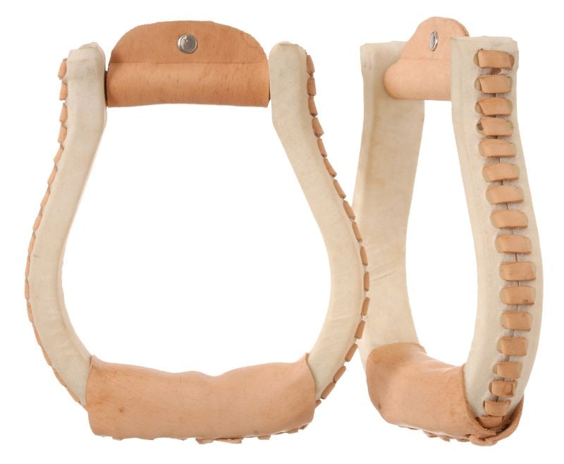 Tough1 Rawhide Oxbow Stirrups
