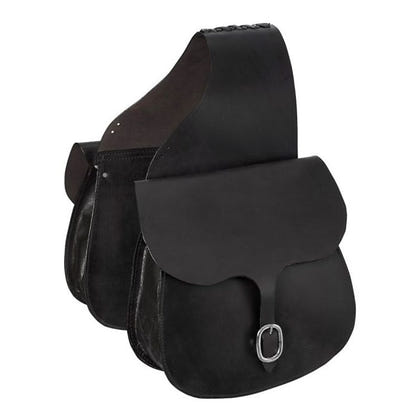 Tough1 Leather Saddle Bag