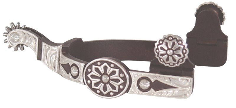 Classic Equine Silver Aztec 12pt Spurs