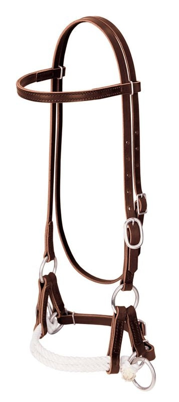 Weaver Latigo Leather Double Rope Side Pull