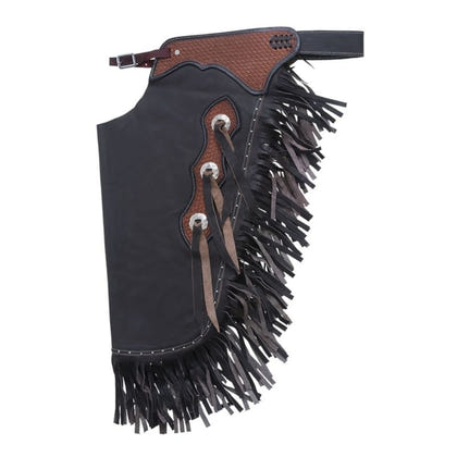 Tough1 Leather Basket Tooled Cowboy Chinks