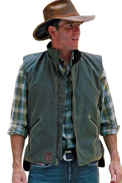 Outback Oilskin Mens Sawbuck Vest XXX-Large Bronze