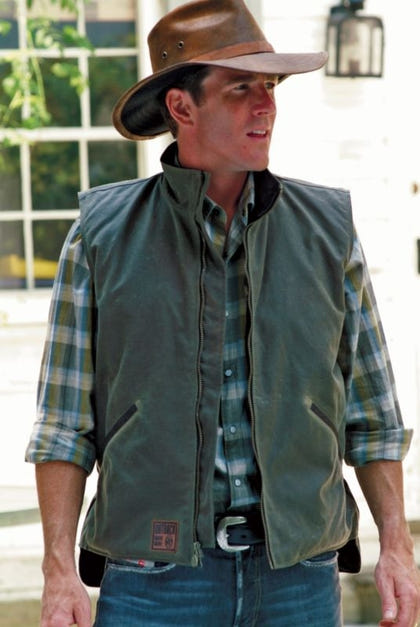 Outback Oilskin Mens Sawbuck Vest XXX-Large Bronze