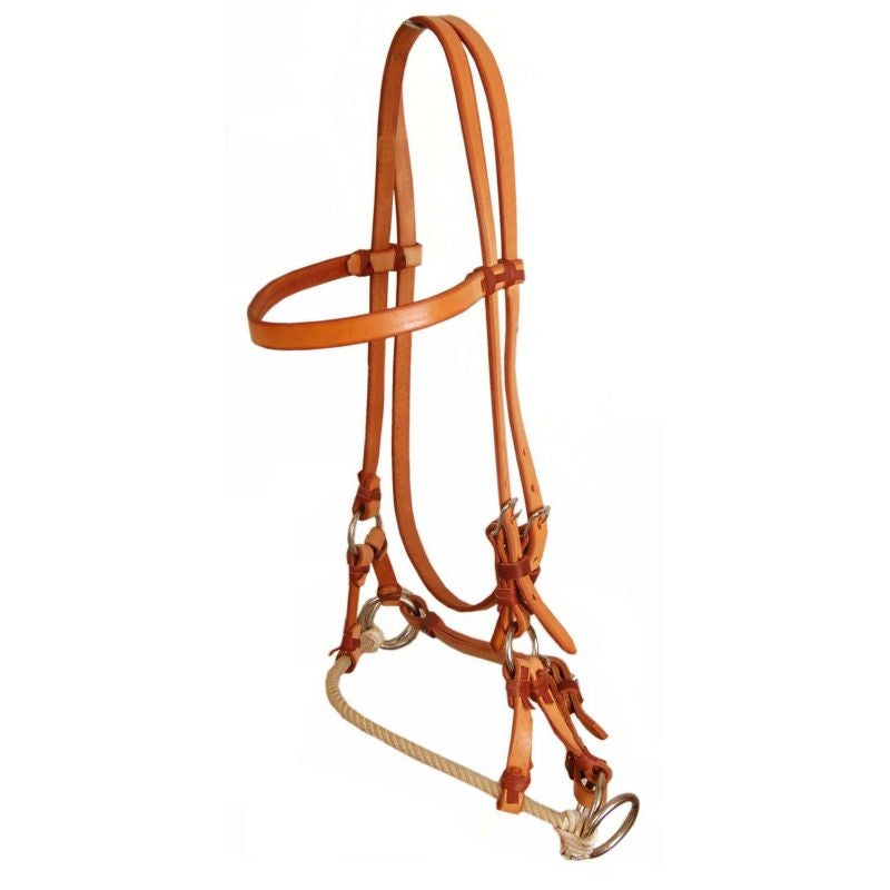 American Saddlery Single Rope Side Pull with o Bit