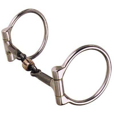 Reinsman Dogbone Roller Snaffle D-Ring Bit