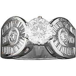 Kelly Herd Round Stone Horseshoe Ring