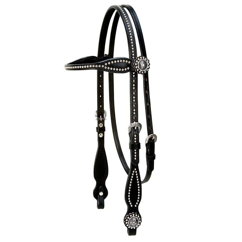 Weaver Back in Black Browband Headstall