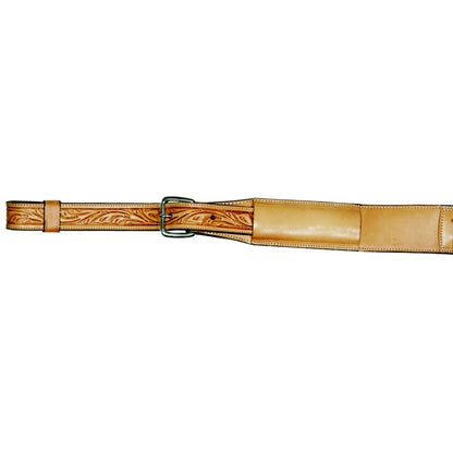 Circle Y Floral Flank Cinch 3 x 1.75 Chocolate