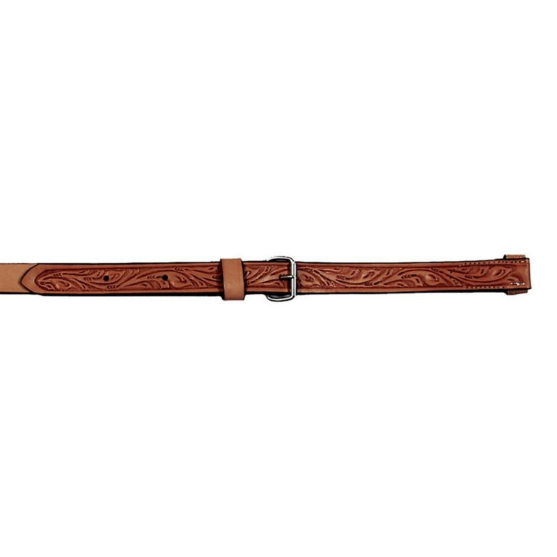 Circle Y Floral Tooled Flank Cinch with Billets