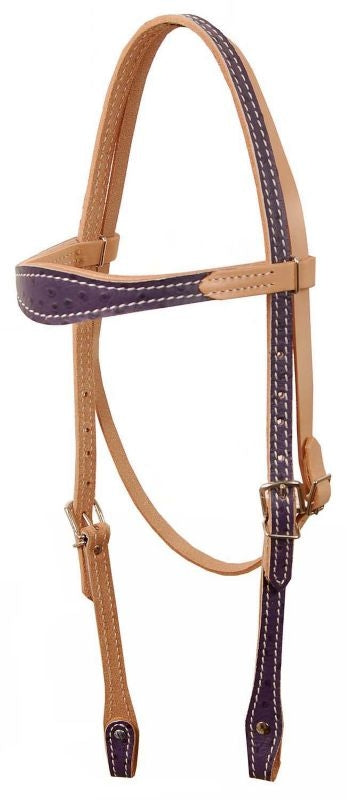 American Saddlery Scalloped Ostrich Headstall