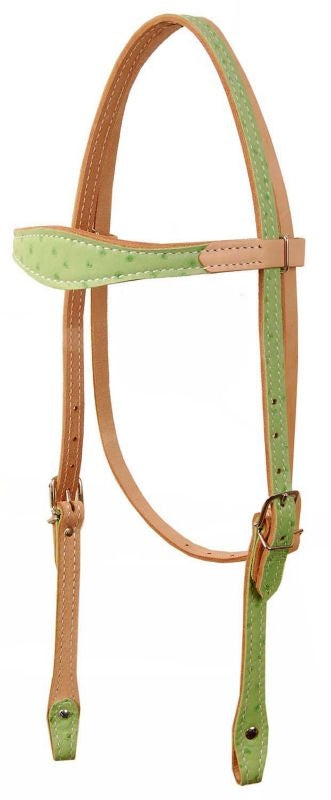 American Saddlery Scalloped Ostrich Headstall