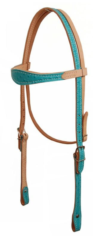 American Saddlery Scalloped Ostrich Headstall