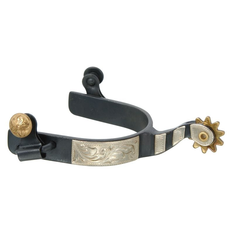 Tough1 BS Silver Overlay Roper Spurs