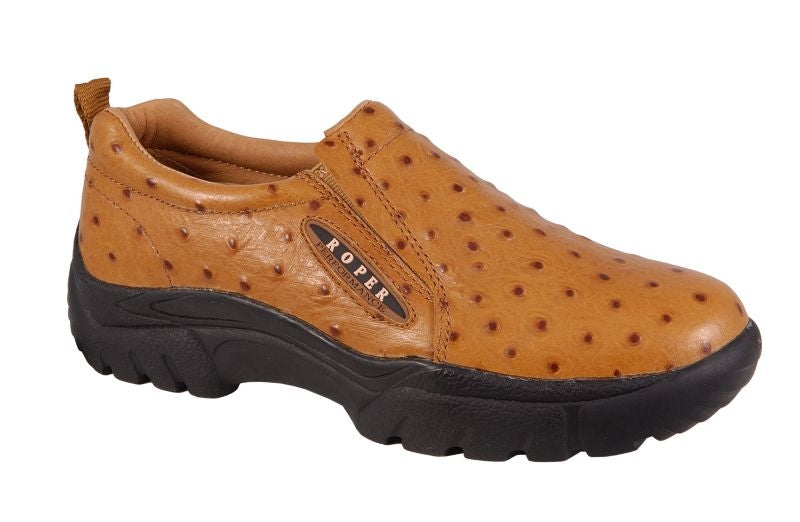 Roper Mens Faux Ostrich Slip On Shoe